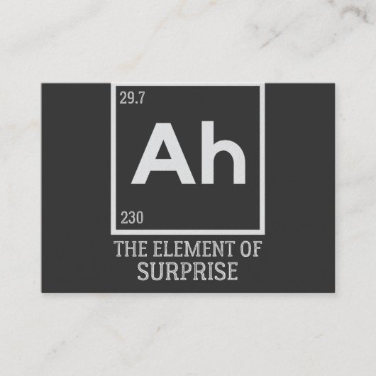 ああ驚きの要素 名刺 (正面)