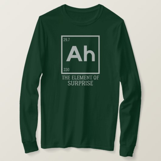 ああ驚きの要素 Tシャツ (デザイン正面)
