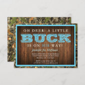 ああ鹿お金が出る！迷彩柄招待状 招待状 (正面/裏面)
