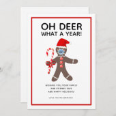 ああ鹿なんて年のクリスマスおもしろい2021 シーズンカード (正面/裏面)