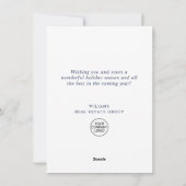 ああ鹿なんて年のクリスマス企業の シーズンカード (裏面)