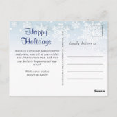 ああ鹿なんて年のクリスマス休暇の挨拶 ポストカード (裏面)