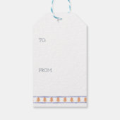 ああ鹿なんて年の北欧のフェアイルのクリスマスツリー ギフトタグ (裏面)