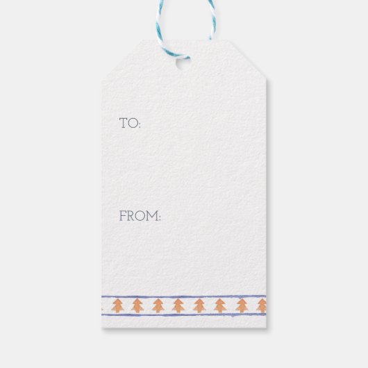 ああ鹿なんて年の北欧のフェアイルのクリスマスツリー ギフトタグ (裏面)