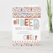 ああ鹿なんて年の北欧クリスマスフェアアイル シーズンカード (正面)