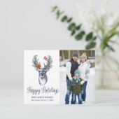 ああ鹿なんて年クリスマス休暇グリーティングポス ポストカード (スタンド正面)