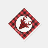 ああ鹿なんて年間バッファローはクリスマスを祈る スタンダードカクテルナプキン (角)