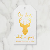 ああ鹿なんて1年だ！おもしろいクリスマス ギフトタグ (正面)