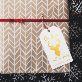 ああ鹿なんて1年だ！おもしろいクリスマス ギフトタグ