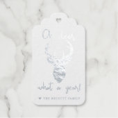 ああ鹿なんて1年だ！おもしろいクリスマス ギフトタグ (正面)