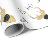 ああ鹿なんて1年だ！おもしろいクリスマス ラッピングペーパー (ロールコーナー)