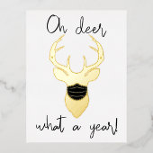 ああ鹿なんて1年だ!おもしろいクリ実在ス 箔シーズンポストカード (正面)