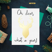 ああ鹿なんて1年だ！おもしろいクリ実在ス 箔シーズンポストカード