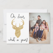ああ鹿なんて1年だ!クリスマスおもしろいの写真 シーズンカード (正面)