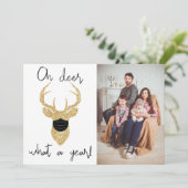ああ鹿なんて1年だ!クリスマスおもしろいの写真 シーズンカード (スタンド正面)