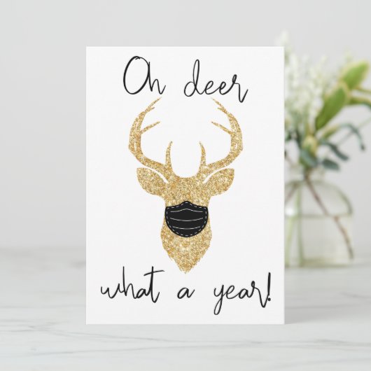 ああ鹿なんて1年だ!クリスマスおもしろい シーズンカード (スタンド正面)