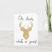 ああ鹿なんて1年だ!クリスマスおもしろい シーズンカード (正面)