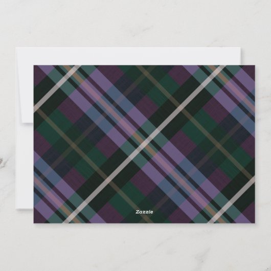 ああ鹿なんて1年だ!トナカイの格子模様のスカーフ&マスク シーズンカード (裏面)