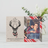 ああ鹿なんて1年だ!トナカイの格子模様のスカーフ&マスク シーズンカード (スタンド正面)