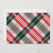 ああ鹿なんて1年だ!トナカイの格子模様のスカーフ&マスク シーズンカード (裏面)