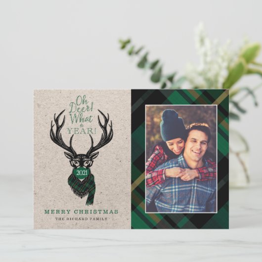 ああ鹿なんて1年だ！トナカイの格子模様のスカーフ&マスク シーズンカード (スタンド正面)