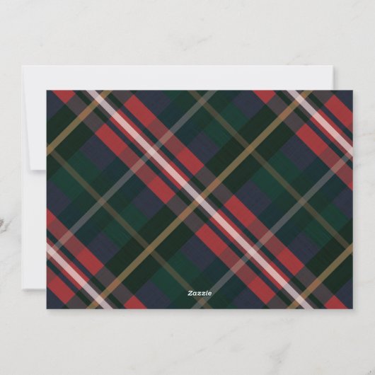 ああ鹿なんて1年だ!トナカイの格子模様のスカーフ&マスク シーズンカード (裏面)