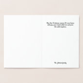 ああ鹿なんとトナカイの休日のクリスマス 箔カード (内部)