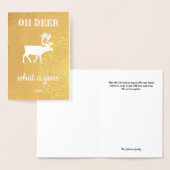 ああ鹿なんとトナカイの休日のクリスマス 箔カード (ディスプレー)
