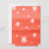 ああ鹿のクリスマスはここにある青い赤 招待状 (裏面)