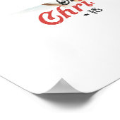 ああ鹿のクリスマスはここにいるヴィンテージ ポスター (角)