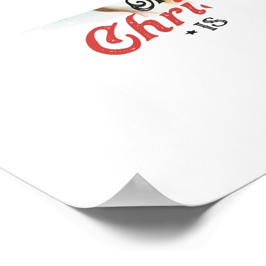 ああ鹿のクリスマスはここにいるヴィンテージ ポスター (角)