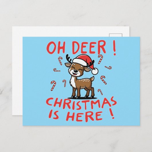 ああ鹿のクリスマスはここにいる シーズンポストカード (正面/裏面)