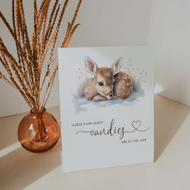 ああ鹿の冬の赤ちゃんシャワー推測どのようにゲーム 台座サイン