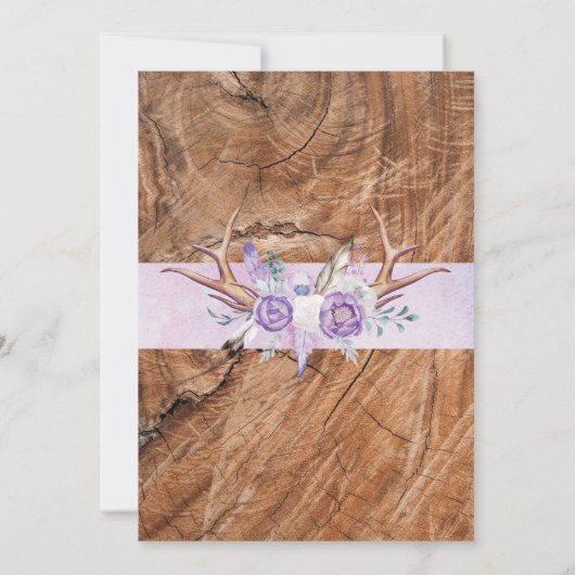 ああ鹿の少しdoeほとんどここ赤ちゃんシャワーの招待 招待状 (裏面)