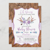 ああ鹿の少しdoeほとんどここ赤ちゃんシャワーの招待 招待状 (正面/裏面)