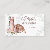 ああ鹿の赤ちゃんシャワーおむつラッフル エンクロージャーカード (裏面)