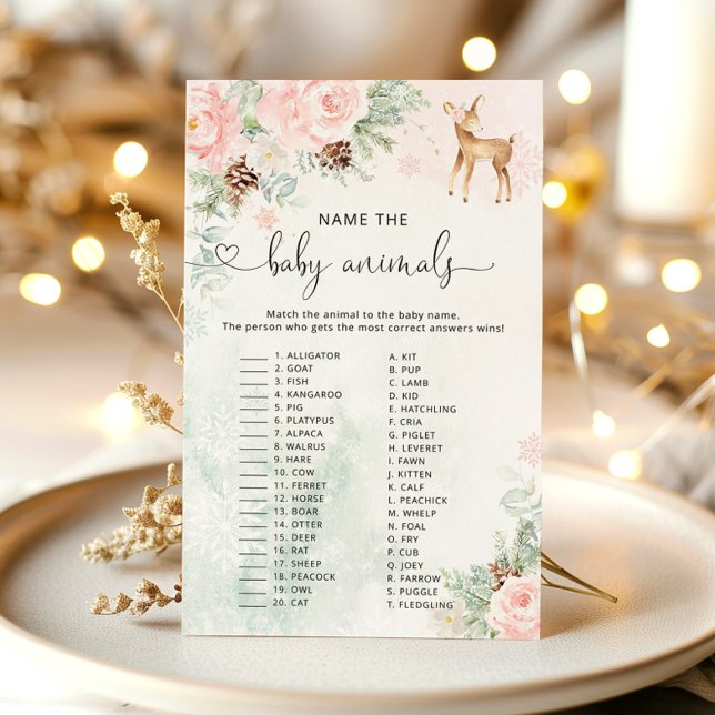 ああ鹿の赤ん坊の動物の赤ちゃんシャワーゲームの名前 (クリエイターアップロード済み)