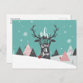 ああ鹿は年のパンデミック2020クリスマス シーズンポストカード (正面/裏面)
