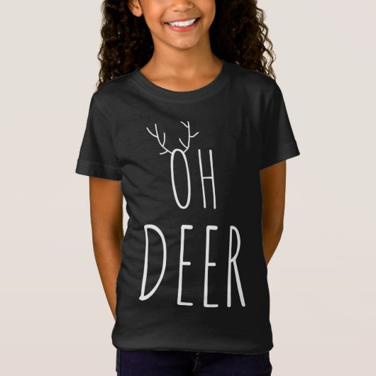 ああ鹿トナカイのクリスマス Tシャツ (正面)