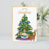 ああ鹿メリークリスマスカード2022 サンキューカード (スタンド正面)