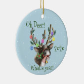 ああ鹿何の年クリスマスパンデミック2020 セラミックオーナメント (右)