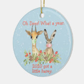 ああ鹿何の年クリスマスパンデミック2020 セラミックオーナメント (左)