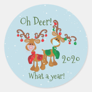 ああ鹿何の年クリスマスパンデミック2020 ラウンドシール