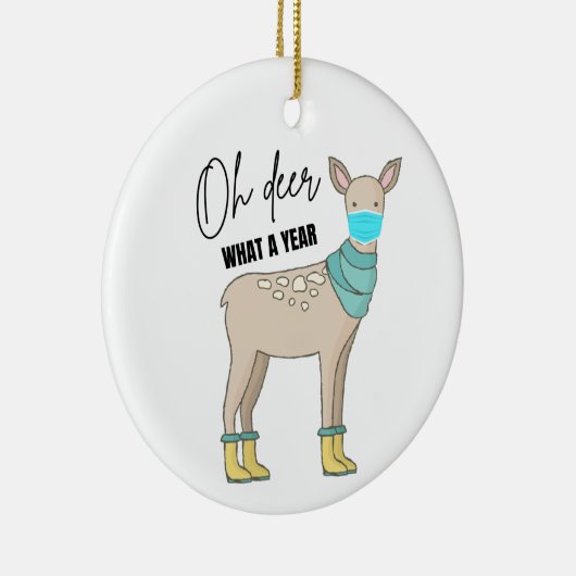 ああ鹿何2020年コビデのクリスマスオーナメント セラミックオーナメント (右)