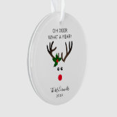 ああ鹿年引用文トナカイの名前年 オーナメント (正面)