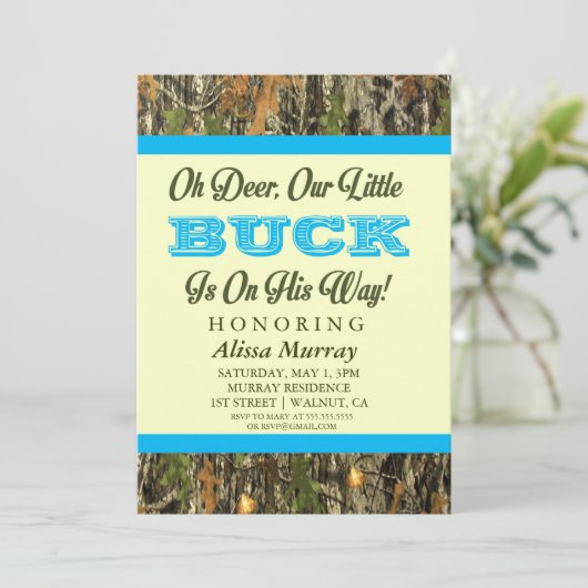 ああ鹿我々の小さな金は赤ん坊のシャワーの途中だ 招待状 (スタンド正面)