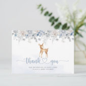 ああ鹿青い銀の男の子の赤ん感謝していだシャワー カード (スタンド正面)