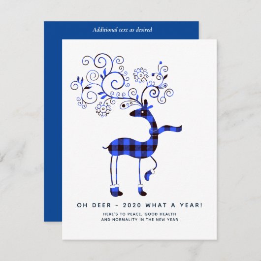 ああ鹿2020なんて年だ!クリスマスホリデーズプレイド (正面/裏面)