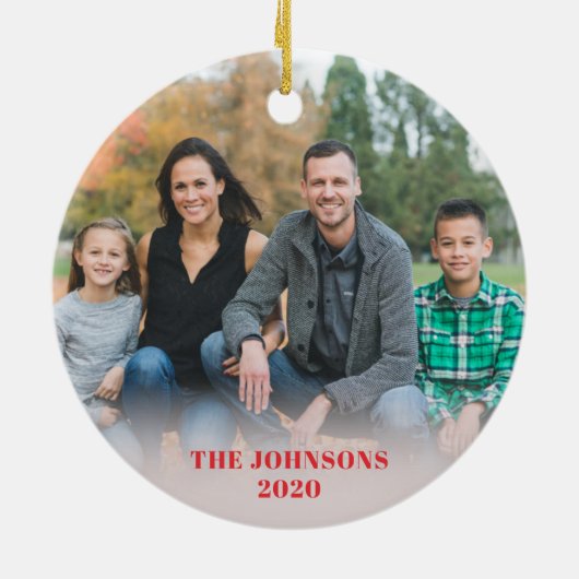 ああ鹿2020年バッファロープライドのクリスマス セラミックオーナメント (裏面)