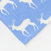 ああ鹿、クリスマスだ – フリースブランケット (角)